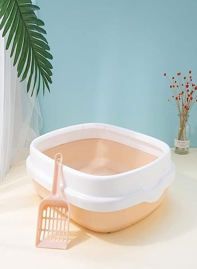 BohoBark Cat Litter Tray with Free Scooper Suitable for All Cat Breeds & Kittens (Colour May Vary) - Image 1